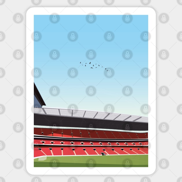 Wembley Stadium Illustration Design Sticker by TopFootballStadiums